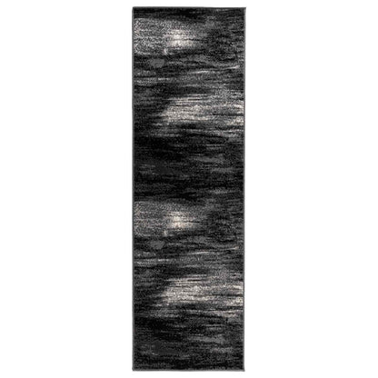 Runner Rug FLORNES Woven Black PP 7 mm
