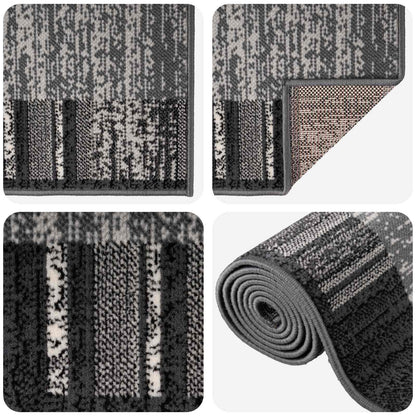 Runner Rug FLORNES Woven Grey PP 7 mm