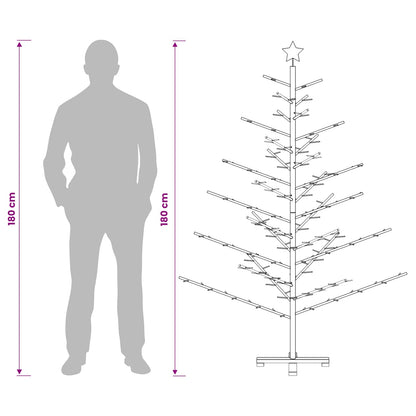 Wooden Christmas Tree 180 cm Bamboo and Solid Pine Wood