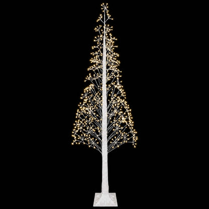 Starburst Christmas Tree White 25 x 25 x 240 cm Plastic