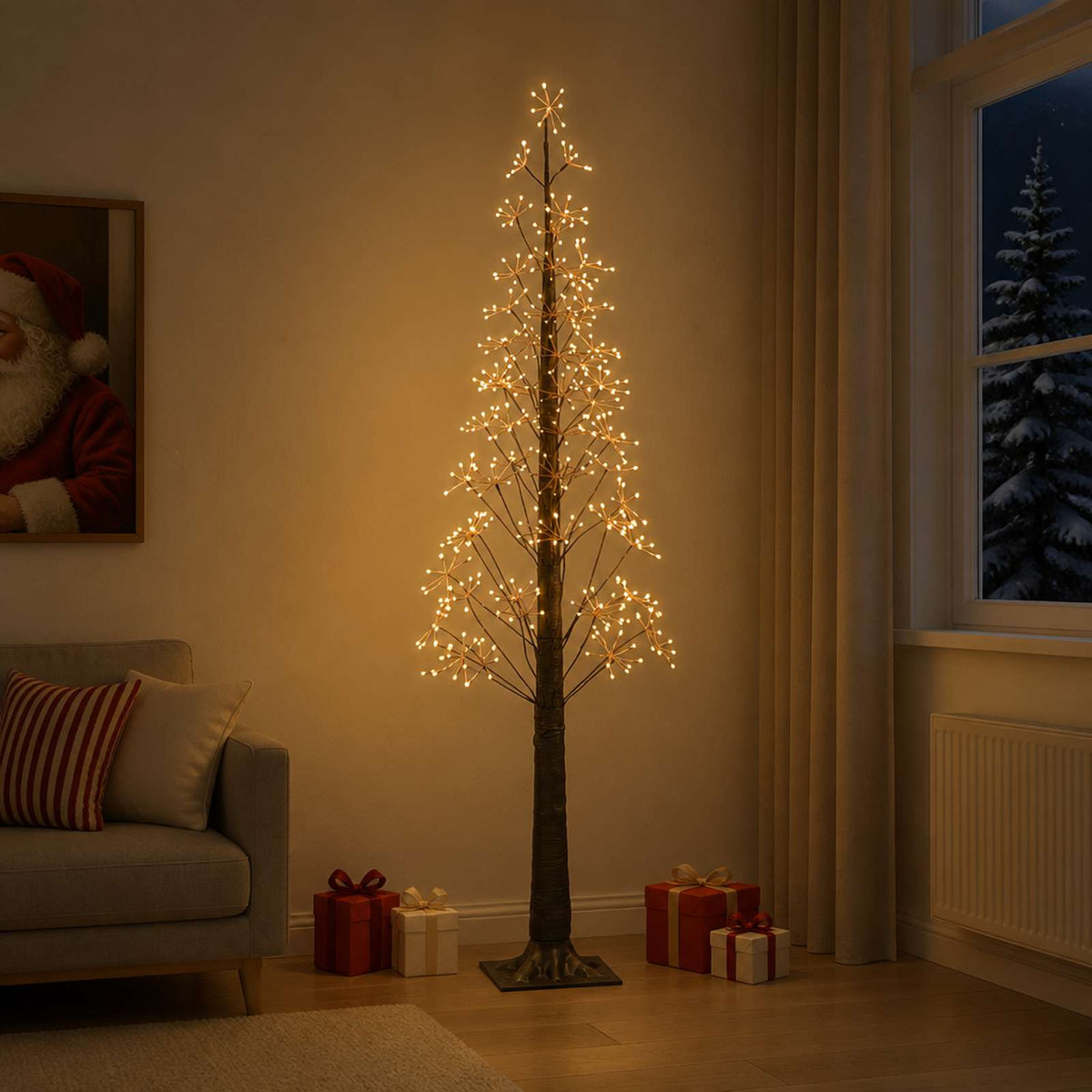 Starburst Christmas Tree Brown 17 x 17 x 180 cm Plastic