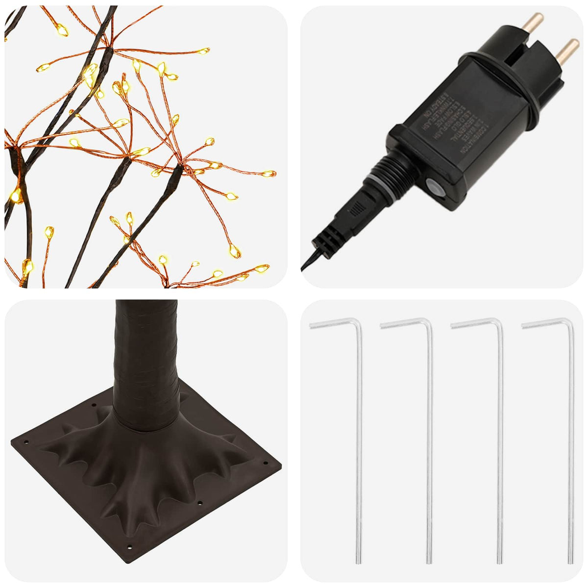 Starburst Christmas Tree Brown 17 x 17 x 180 cm Plastic