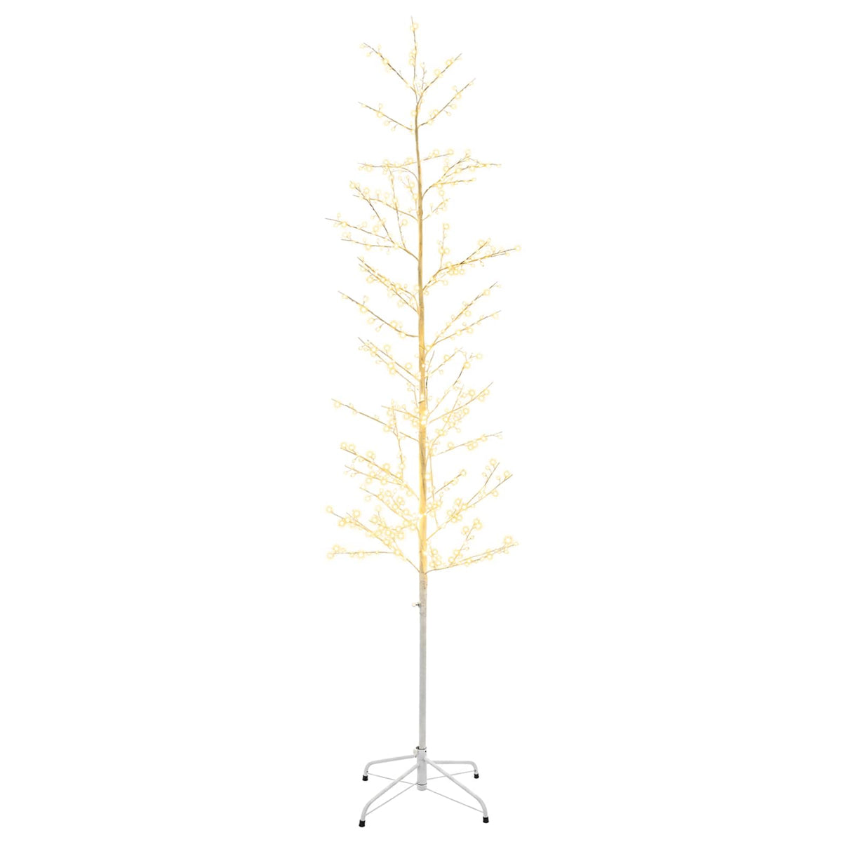 Micro Birch Christmas Tree White 47 x 210 cm Steel 567 LEDs