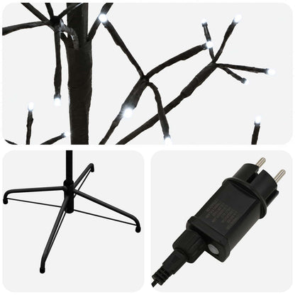 LED String Christmas Tree Black 47 x 210 cm Steel 228 LEDs