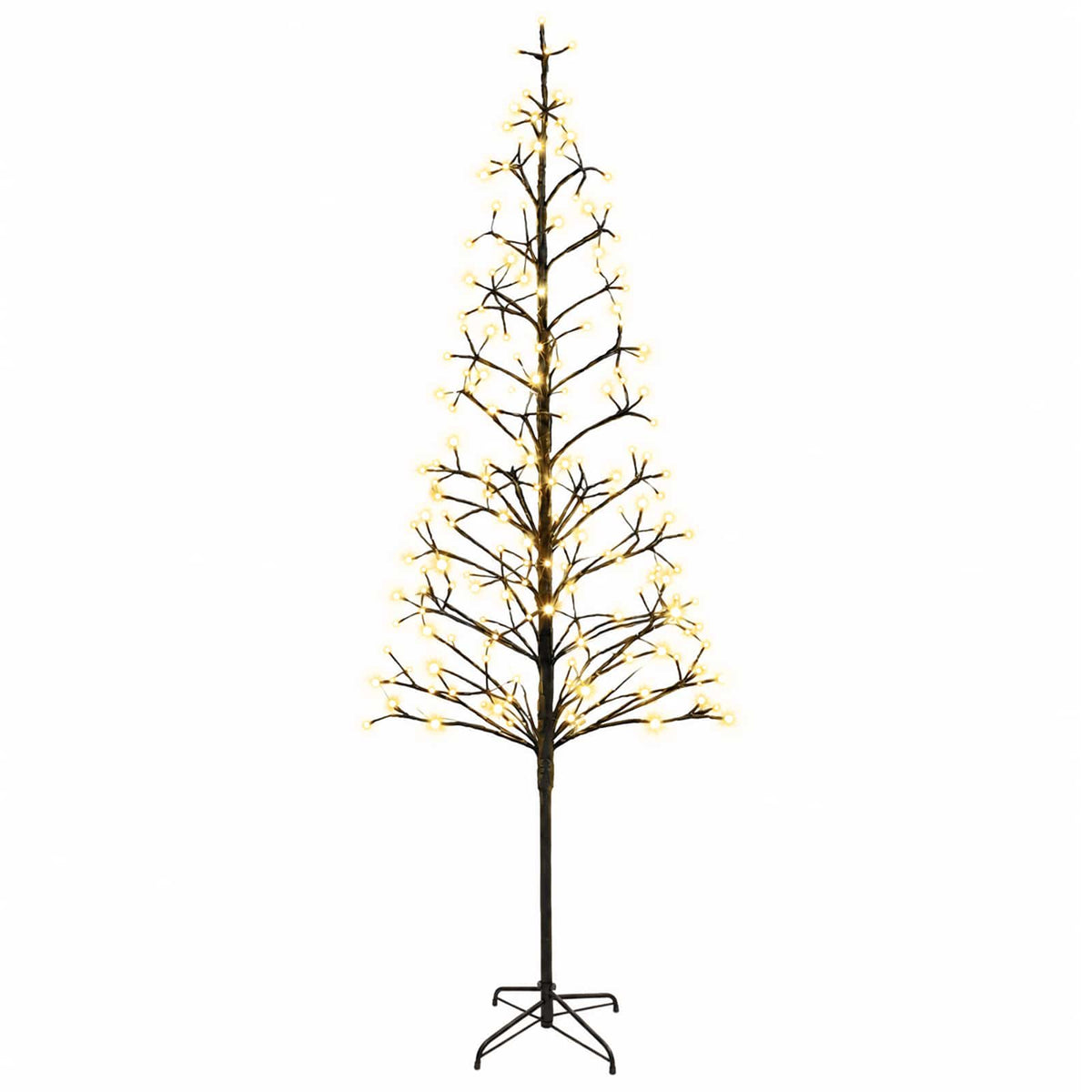 LED String Christmas Tree Black 240 cm Steel 268 LEDs