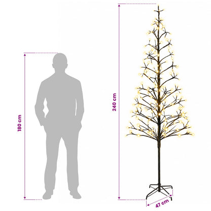 LED String Christmas Tree Black 240 cm Steel 268 LEDs