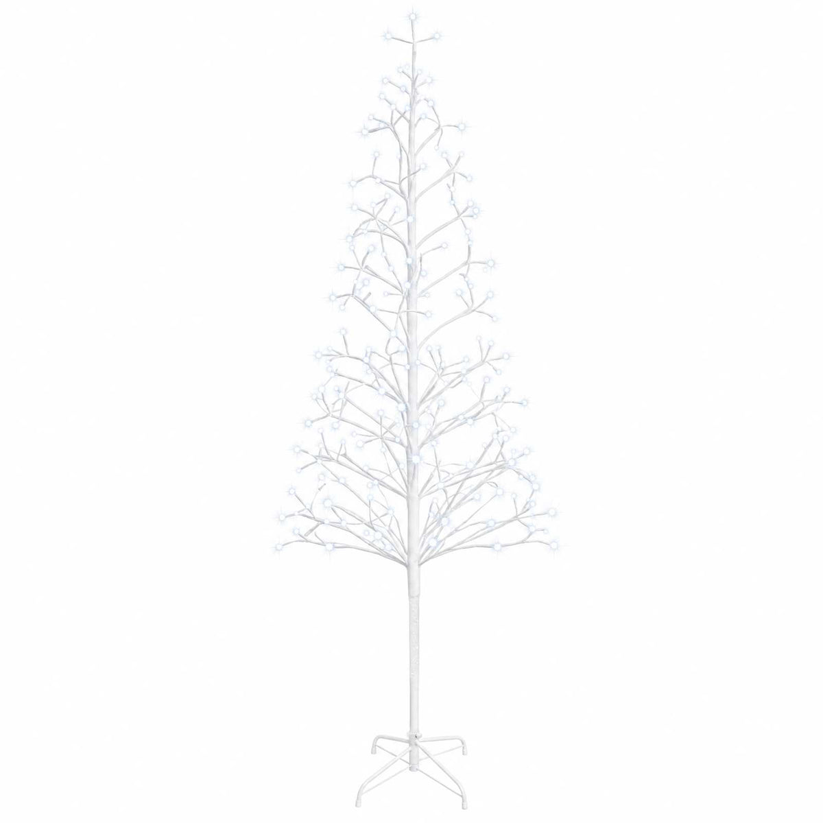 LED String Christmas Tree White 47 x 240 cm Steel 268 LEDs