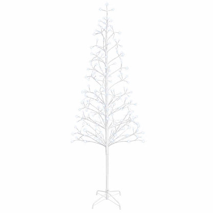 LED String Christmas Tree White 47 x 240 cm Steel 268 LEDs