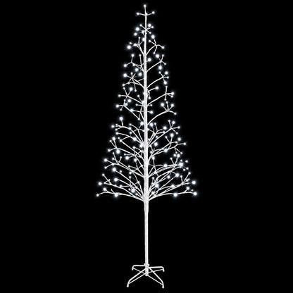 LED String Christmas Tree White 47 x 240 cm Steel 268 LEDs