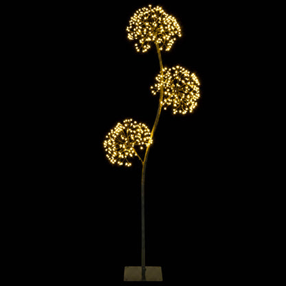 S-Shape LED Christmas Tree Black 18 x 18 x 120 cm Steel