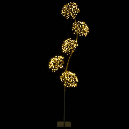 S-Shape LED Christmas Tree Black 20 x 20 x 175 cm Steel