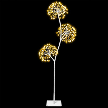 S-Shape LED Christmas Tree White 18 x 18 x 120 cm Steel