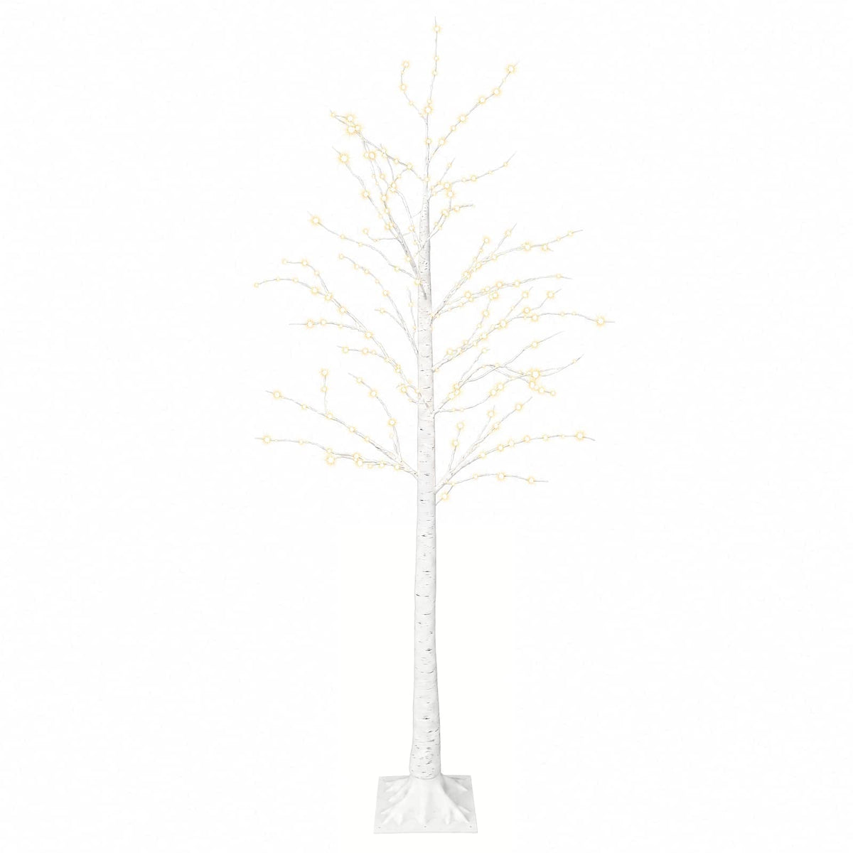 Birch Christmas Tree White 22 x 22 x 180 cm Plastic 319 LEDs