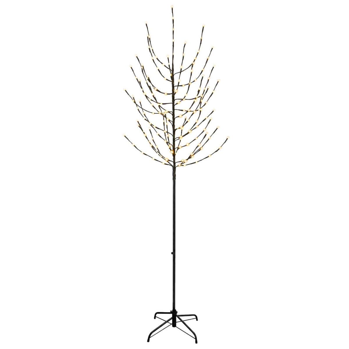 LED Christmas Tree Black 47 x 210 cm Steel 180 LEDs