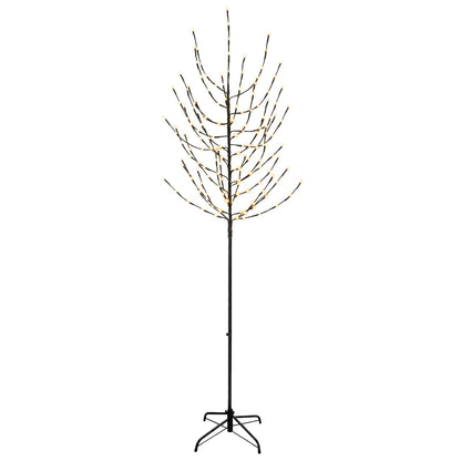 LED Christmas Tree Black 47 x 210 cm Steel 180 LEDs