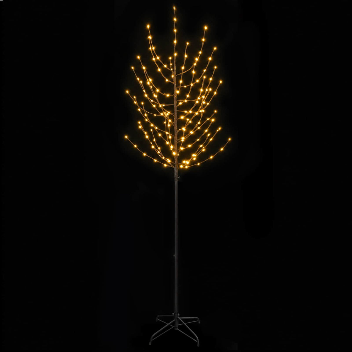LED Christmas Tree Black 47 x 210 cm Steel 180 LEDs