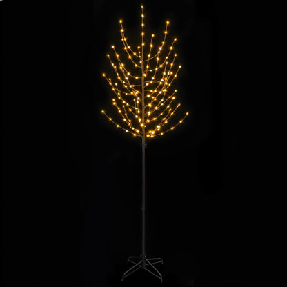 LED Christmas Tree Black 47 x 210 cm Steel 180 LEDs