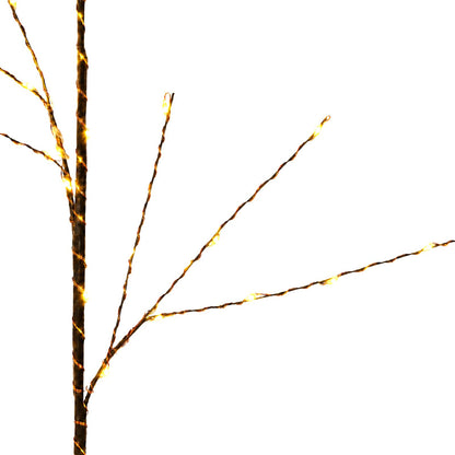 LED Copper Branch Christmas Decoration 3 pcs Brown 62 cm Steel