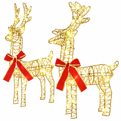 Christmas Reindeer with sleigh 5 pcs 240 LEDs Warm White