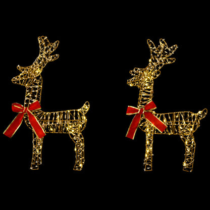 Christmas Reindeer with sleigh 5 pcs 240 LEDs Warm White