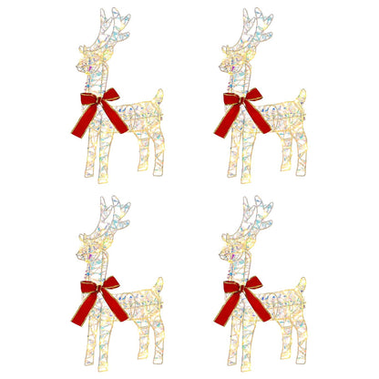Christmas Reindeer 4 pcs 160 LEDs Warm White 33 x 12 x 55 cm