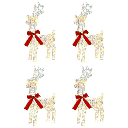 Christmas Reindeer 4 pcs 160 LEDs Warm White