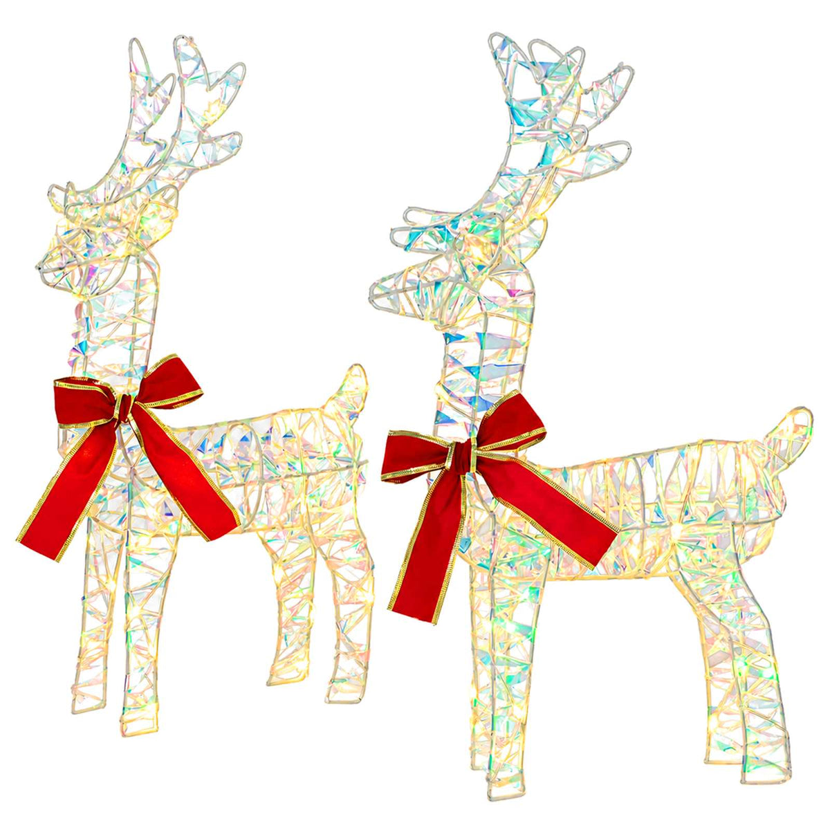 Christmas Reindeer 4 pcs 160 LEDs Warm White 33 x 12 x 55 cm