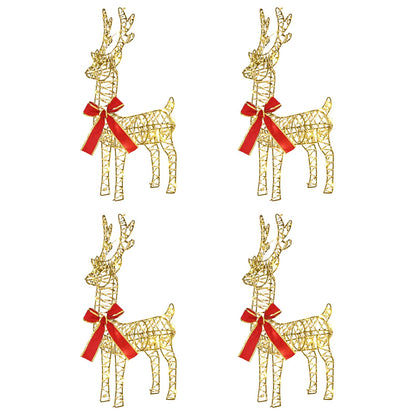 Christmas Reindeer 4 pcs 160 LEDs Warm White 33 x 12 x 55 cm