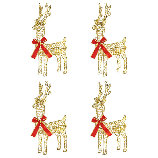 Christmas Reindeer 4 pcs 160 LEDs Warm White