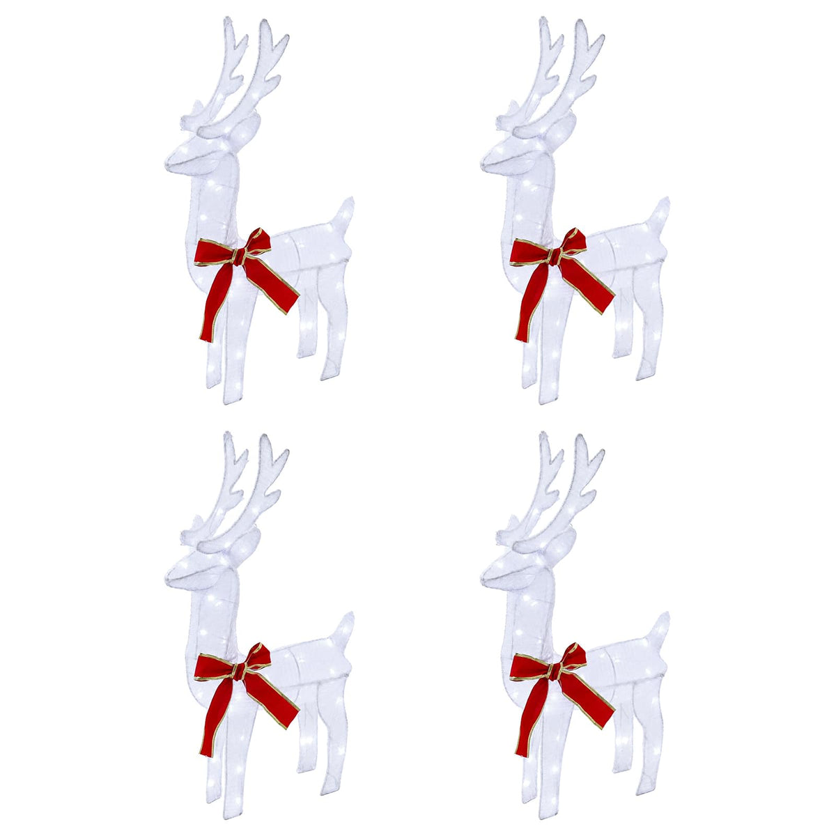 Christmas Reindeer 4 pcs 160 LEDs Cold White
