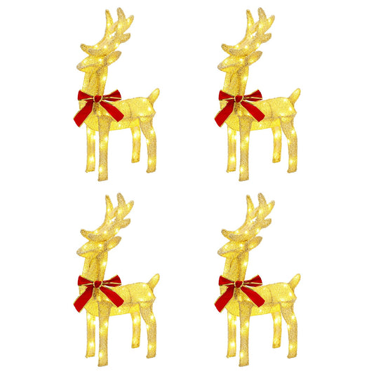 Christmas Reindeer 4 pcs 160 LEDs Warm White