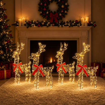 Christmas Reindeer 4 pcs 360 LEDs Warm White 33 x 12 x 55 cm