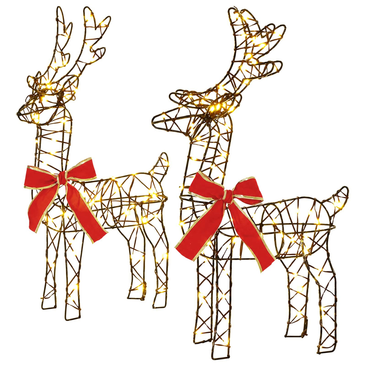 Christmas Reindeer 4 pcs 360 LEDs Warm White 33 x 12 x 55 cm