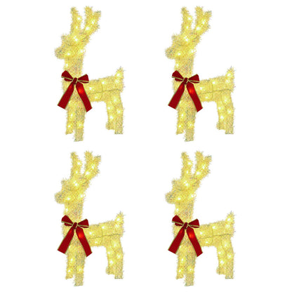 Christmas Reindeer 4 pcs 160 LEDs Warm White 33 x 12 x 55 cm