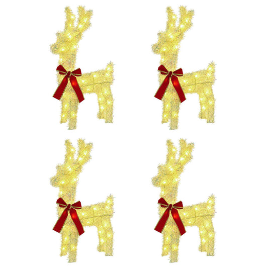Christmas Reindeer 4 pcs 160 LEDs Warm White