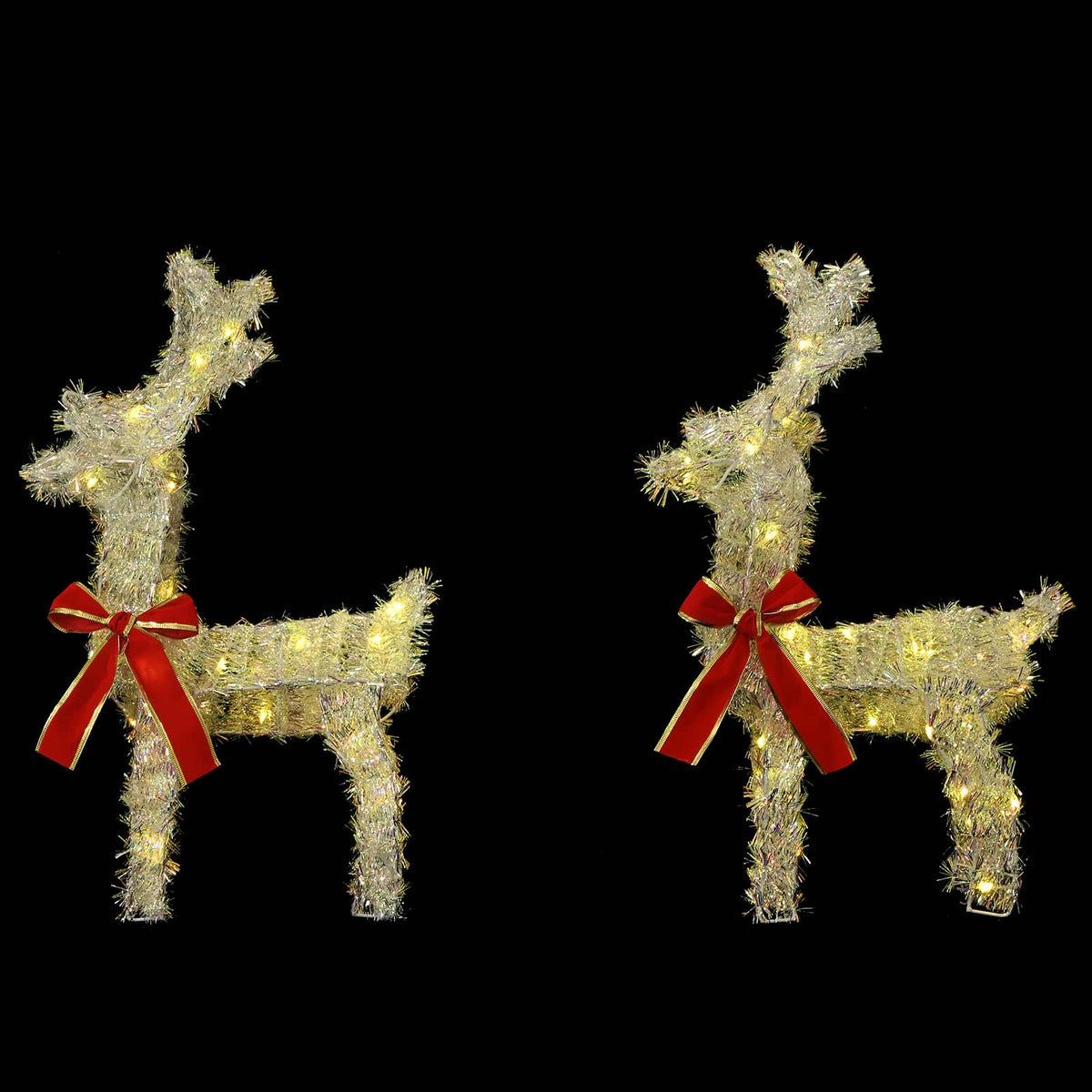 Christmas Reindeer 4 pcs 160 LEDs Warm White 33 x 12 x 55 cm