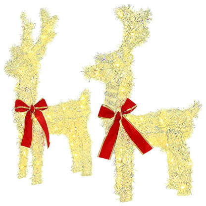 Christmas Reindeer 4 pcs 160 LEDs Warm White 33 x 12 x 55 cm