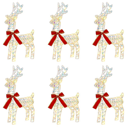 Christmas Reindeer 6 pcs 160 LEDs Warm White 33 x 12 x 55 cm