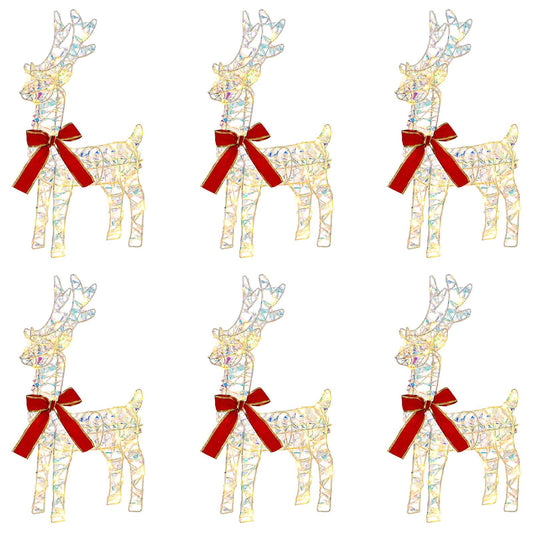 Christmas Reindeer 6 pcs 160 LEDs Warm White