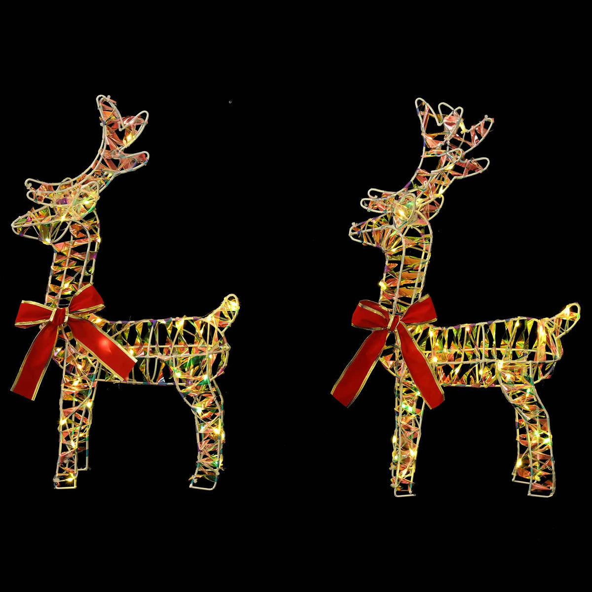 Christmas Reindeer 6 pcs 160 LEDs Warm White 33 x 12 x 55 cm