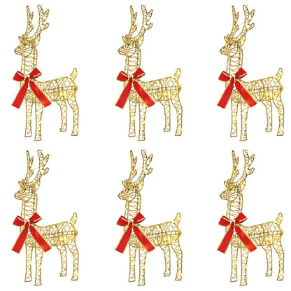 Christmas Reindeer 6 pcs 160 LEDs Warm White 33 x 12 x 55 cm