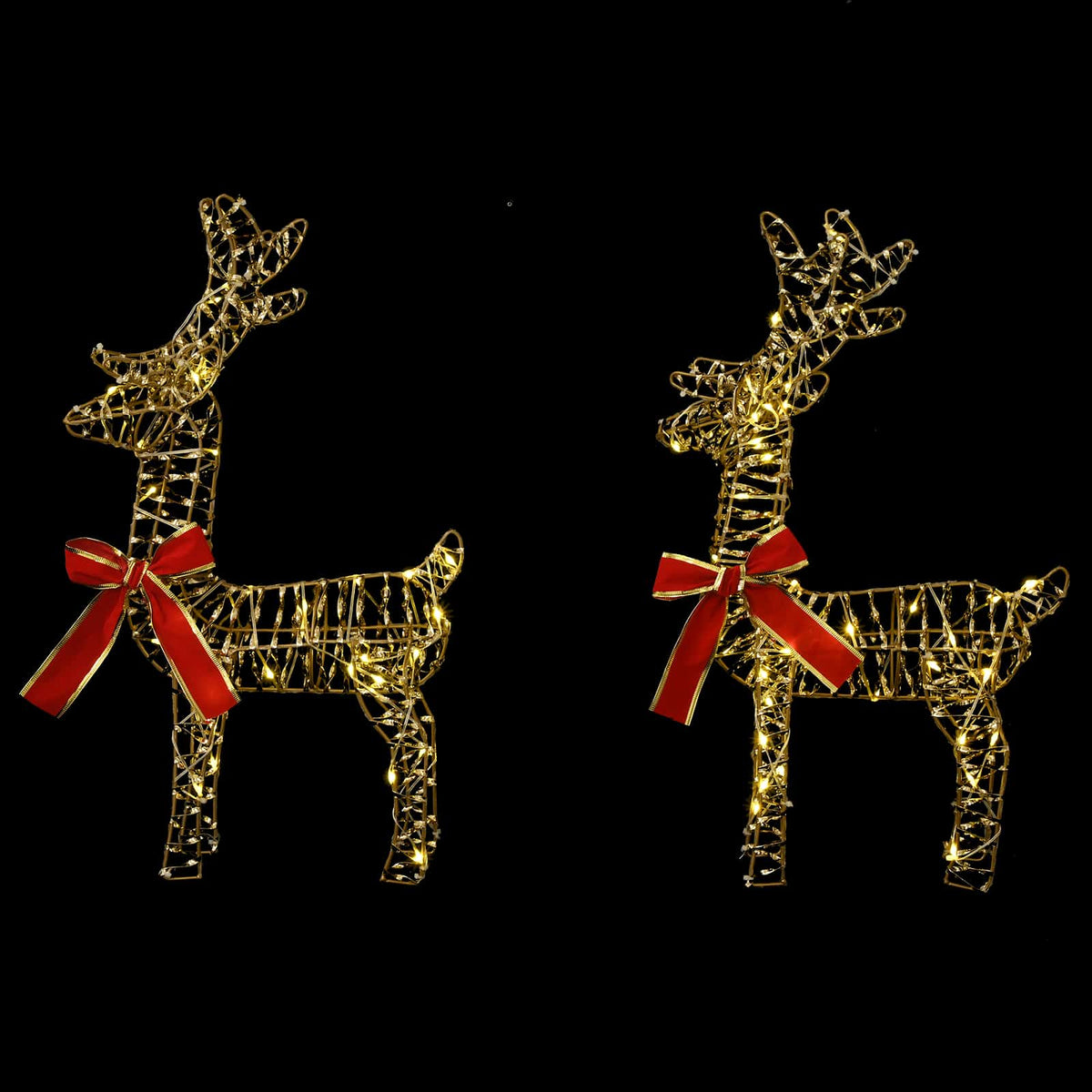 Christmas Reindeer 6 pcs 160 LEDs Warm White 33 x 12 x 55 cm