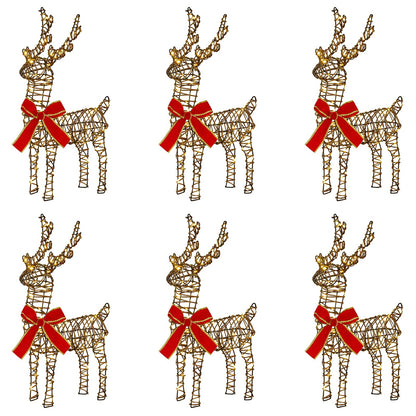 Christmas Reindeer 6 pcs 240 LEDs Warm White