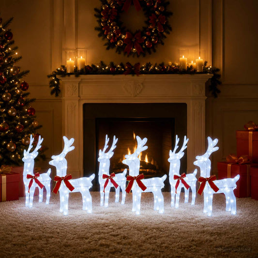 Christmas Reindeer 6 pcs 240 LEDs Cold White