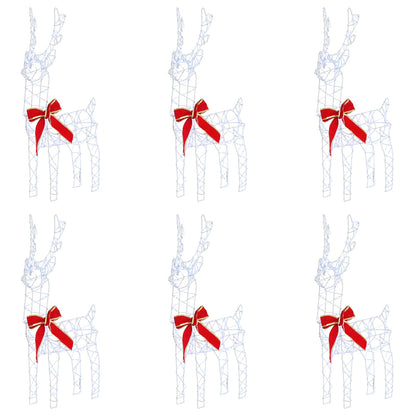 Christmas Reindeer 6 pcs 360 LEDs Cold White 33 x 12 x 55 cm