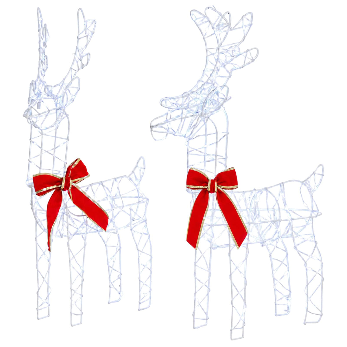 Christmas Reindeer 6 pcs 360 LEDs Cold White 33 x 12 x 55 cm