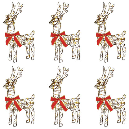 Christmas Reindeer 6 pcs 360 LEDs Warm White 33 x 12 x 55 cm