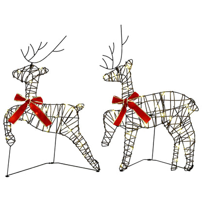 Christmas Reindeer 4 pcs 80 LEDs Warm White 43 x 19 x 65 cm
