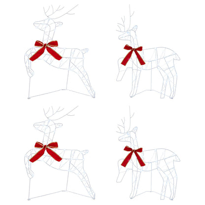 Christmas Reindeer 4 pcs 180 LEDs Cold White 43 x 19 x 65 cm