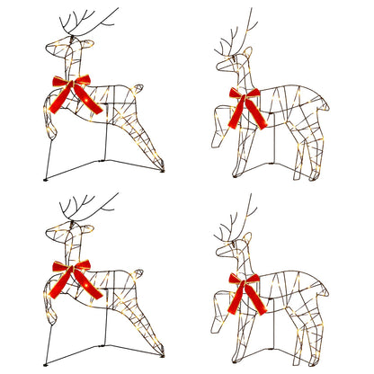 Christmas Reindeer 4 pcs 180 LEDs Warm White